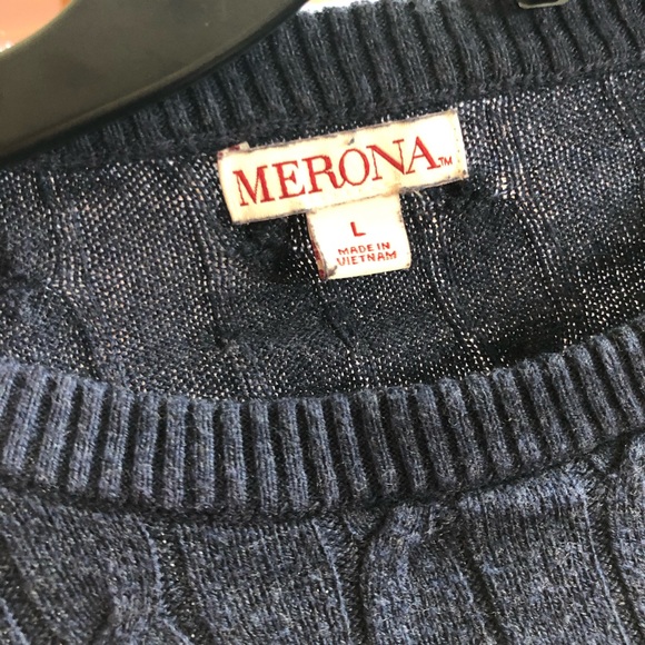 Women’s Cable Knit Sweater - Target - Navy - L - Picture 3 of 3